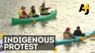 Indigenous Peoples Protest For Climate Rights In Paris