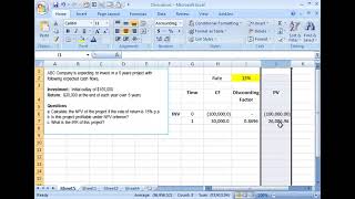Calculating IRR using excel solver