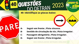 Questões de legislação de trânsito 2023, prova do detran 2023, #mgsimuladosdetran2023 #detranmg2023