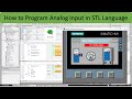 STL Language Programming Tutorial in TIA Portal V17 | How to Program Analog input in STL Language