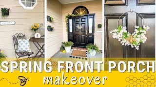 DIY Spring Front Porch Makeover on a Budget 2022 | Small Front Porch Decorating Ideas | Spring Decor