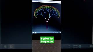 Rainbow Tree design using python programming language... #shorts #python #programming #coding