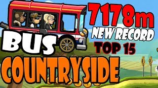 Hill Climb Racing 2 - BUS 7178m COUNTRYSIDE MAP New Local Record