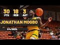 Jonathan Mogbo San Francisco Dons 30 PTS 18 REB 3 AST  vs Pacific Tigers