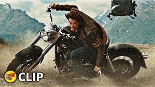 Wolverine vs Helicopter - Motorcycle Chase Scene | X-Men Origins Wolverine (2009) Movie Clip HD 4K