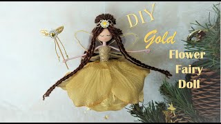 DIY Gold Flower Fairy Doll | Fairy Ornament| Huong Harmon