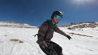 Free Snowboarding at Loveland Pass Backcountry with Park laps!!! Winter Van Camping Day 31