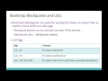 Bootstrap Chapter 10 - Bootstrap Blockquotes and Lists