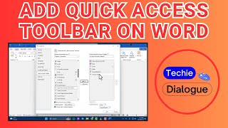 How to Add Quick Access Toolbar On Microsoft Word
