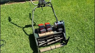 36v Atco Cylinder Mower conversion with Ozito PXC batteries