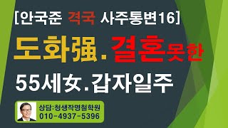 안국준 사주 통변16(도화가 강하지만 결혼 못한 55세 여자 갑자 일주}