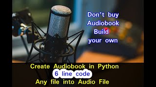 Audiobook in python | Only 6 line code