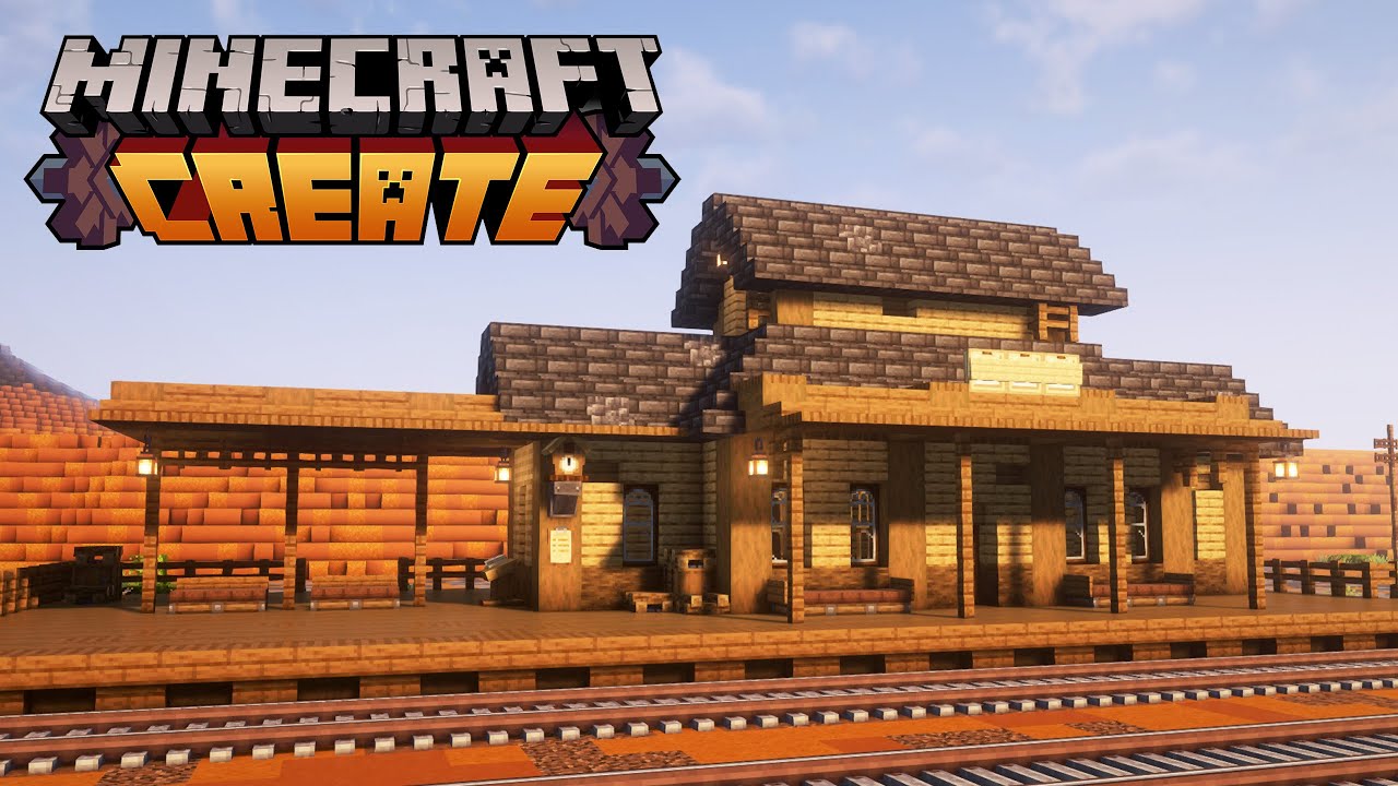 Minecraft Western Train Station With Create Mod рџђћ Build Tutorial