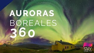 Auroras boreales en 360 desde Groenlandia