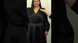 Sukienka satynowa TERSA / Projektantka KARKO doradza #dress #moda #plussize #fashion #stylist #model