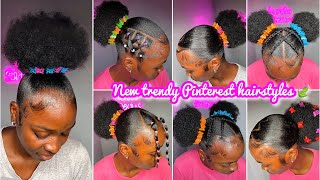 🌸🎀SLAYED PINTEREST Natural Hairstyles ON RELAXED HAIR 2024 + 𝐒𝐥𝐚𝐲𝐞𝐝 edges | new girlie hairstyles☘️