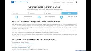 California Public Records Online Search Guide.