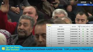 kayseri karpuzatan toki çekilişi 2+1 kurası