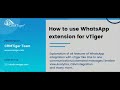 How to use WhatsApp extension for vTiger