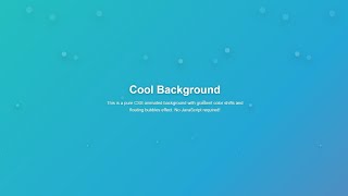 Cool CSS Gradient Animated Background with Bubbles 🌈 | Free Source code download