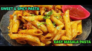 ಮಸಾಲಾ ಪಾಸ್ತಾ#spicy masala long pasta #tasty \u0026 easy home made masala pasta just in 5 mins