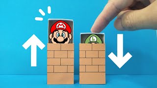 SIMPLE MATCHBOX CRAFT MAGIC TRICK IDEA！DIY HANDMADE TOY with Super Mario Bros.