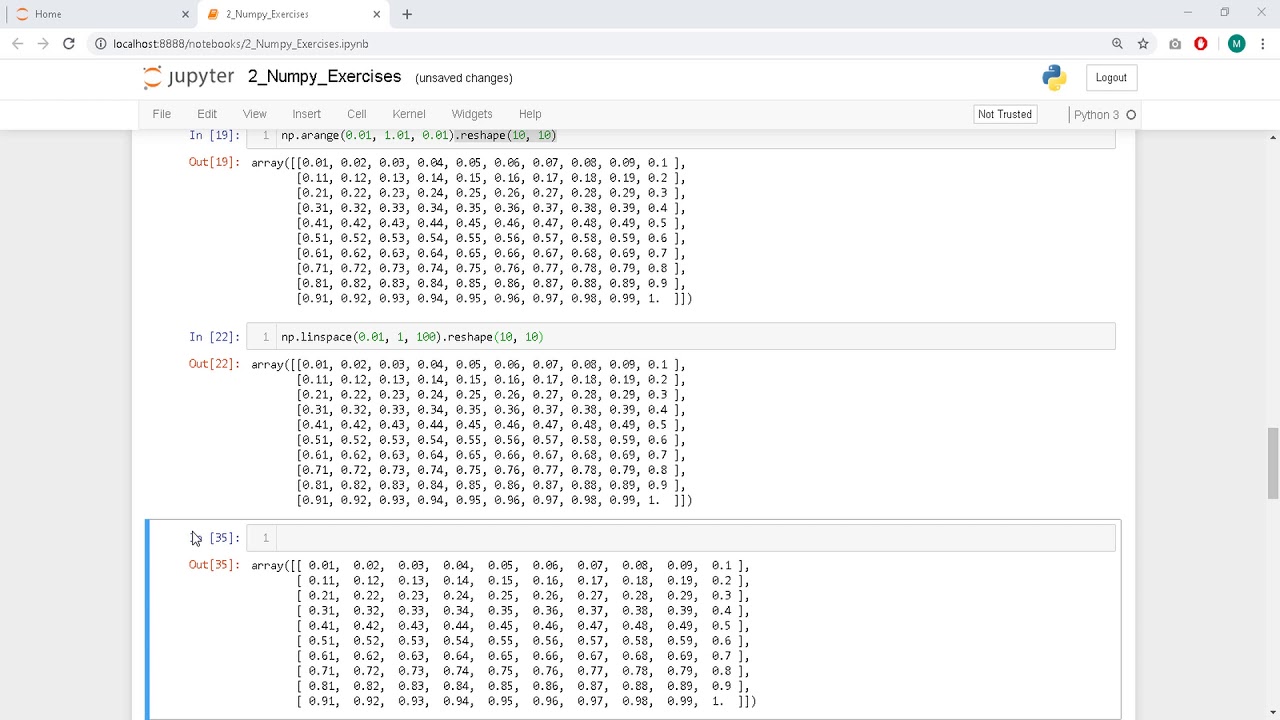 Numpy Exercises - YouTube