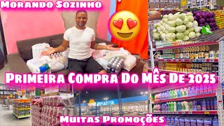 PRIMEIRA COMPRA DO ANO DE 2025/MORANDO SOZINHO NO SÍTIO/MUITAS PROMOÇÕES NO ASSAI ATACADISTA