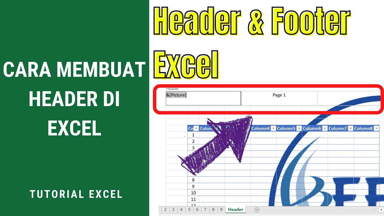 Cara Membuat Header Dan Footer Di Excel Youtube