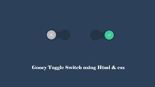 Gooey toggle switch using Html & CSS | Gooey Toggle | Frontline Coders.