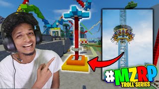 I Build Working Sky Fall Ride In Minecraft !!! | MZRP | Malayalam |