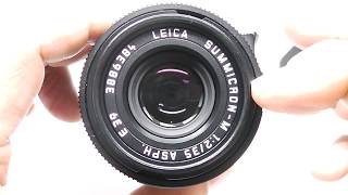 LEICA ライカ Summicron-M ズミクロン 35mm F2 旧ASPH 第4世代 + 元箱 純正フード付