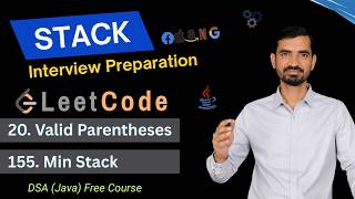 🔥 Stack LeetCode Problems in Java | 20. Valid Parentheses + 155. Min Stack