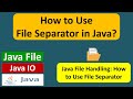 How to Use File Separator in Java? | Java File | Java IO | Java Tutorial