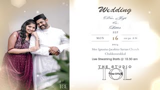 Wedding  Dn. Joji \u0026 Litta  Live Streaming  Starts @ 10.30 AM  16  Sep  2024