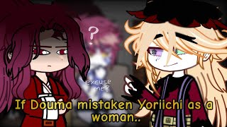 Uppermoons Trio + Muzan reacts to if Douma mistakes Yoriichi as a Woman || GCRV || Demon Slayer ||