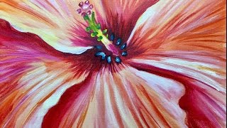 Hibiscus Flower Learn to Paint Tuesday with Ginger Cook - Beginning Acrylic Painting Tutorial