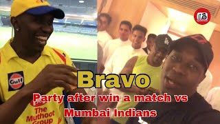 Bravo Party after win a match vs Mumbai Indians