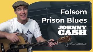 Folsom Prison Blues Easy Guitar Lesson | Johnny Cash