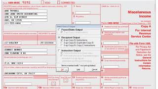 1099s - Printing Forms in the W-2/1099 Forms Filer