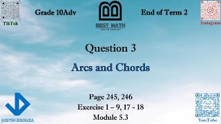 Arcs and Chords | Q3 P1 | 10A | EoT2 |