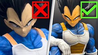 ABSOLUTE GLOW UP! Fixing this AWFUL Vegeta Bootleg Figure's Face AND Lopsided Body!