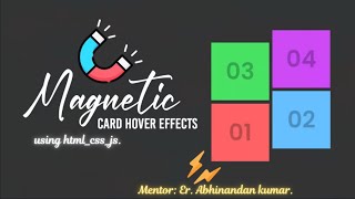 Magnetic Mousemove Effect using html_css_ Js.#programming#javascript #html #css #coding #html5.#code