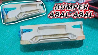 cara membuat bumper belakang miniatur truk model Fortuner...!