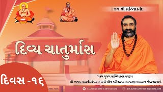 દિવ્ય ચતુર્માસ માં પરમ પૂજ્ય શાસ્ત્રી સ્વામી શ્રી સુરેશ્વરાનંદ સાગરજી મહારાજ ||🛑🛑Live🛑🛑|| Day 16