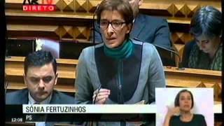 Intervenção da Deputada Sónia Fertuzinhos