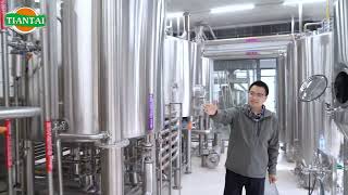 Tiantai Business Manager explains: 1000L beer equipment