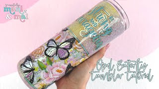 Opal Butterfly Vinyl Wrap Tumbler Tutorial | Beginner Friendly!