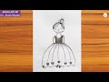 how to draw ballerina//easy pencil sketch//step_by step//AKASH ART BD