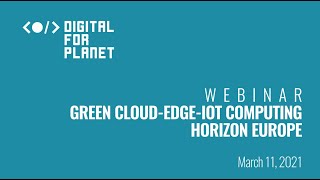 Green Cloud-Edge-IoT Computing Horizon Europe